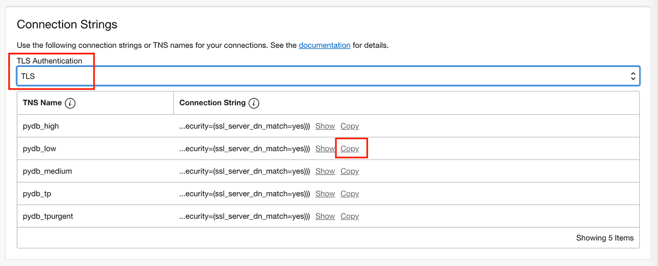 Screenshot of Oracle Autonomous Cloud database creation button