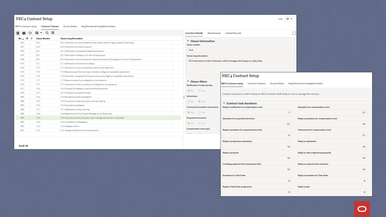 Primavera Unifier Advanced Work Packaging configuration image