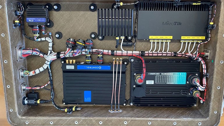 The control system for each F50 catamaran&rsquo;s hydraulic systems.