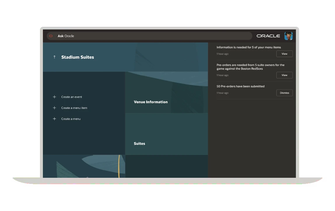 Event management screenshot