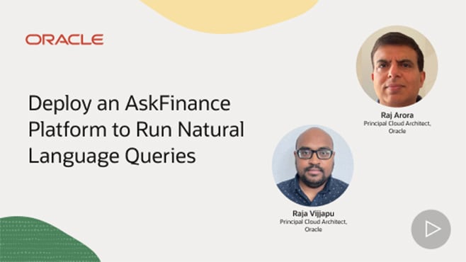 Deploy an AskFinance Platform to Run Natural Language Queries